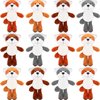 Chalyna 12 Pcs Cute Stuffed Animal Toy 4 Inch Mini Plush Turtle Puppy Dog Pig Ornaments Stuffed Doll Keychain Handbag Pendant for Birthday Party Favors DIY Home Decoration (Fox Style)
