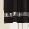 Lush Decor Night Sky Sequins Valance, Single, 84" W x 18" L, Black & Gray - Extra Wide Curtain - Kitchen Curtain Valance - Modern Glam Decor - Bathroom Or Kitchen Valance For Windows