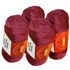 100% Acrylic Brazilian Wool Yarn 70g Fiber for Hair Crochet/African Hair Weave/Knitting/Dreadlock Extensions/Jumbo Twists/Faux locs/Senegalese Twist/Spiral Corkscrews (4 Pack, Black)