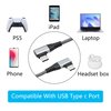 Maixbomr 90 Degree USB C to USB C Cable 1M/3FT, Right Angle 60W PD Type C Fast Charging & Data Transmission Nylon Braided Cable, for Type C Devices Laptop/Tablet/Cell Phone(Gray)