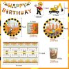 Krumpoyg 82pcs Construction Birthday Party Supplies for Serves 20 ,Construction Theme for boy Party Decorations for Kids Birthday Party Table Cover, Plates, Cups, Napkins,Birthday Banner