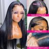 Mengkai 13x6 HD Lace Front Wigs Human Hair Pre Plucked Straight Human Hair Wigs for Black Women HD Lace Frontal Wigs Human Hair 180% Density Straight Lace Frontal Wigs Human Hair Glueless Wigs 28 Inch