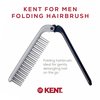 Kent KFM4 Anti-Static Hair Brush for Men - Folding Mini Hairbrush for Frizz-Free Styling and Daily Grooming, Made in England