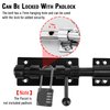 Slide Bolt Gate Latch, 7.8 Inch Heavy Duty Solid Stainless Steel Bolts Latches,for Fence, Yard Doors, Garages, Bedrooms, Cupboards and Window (2 Pack, Black)