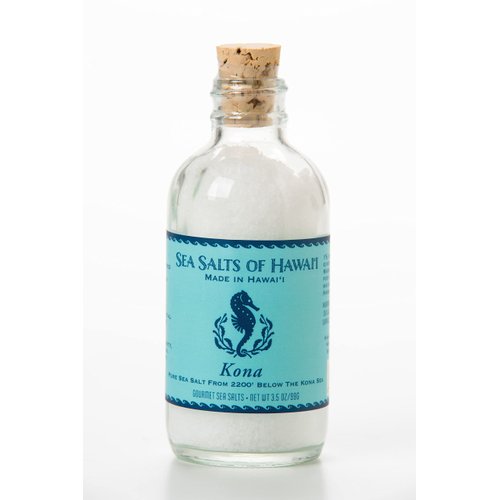 Sea Salts Of Hawaii Pure Kona Deep Sea Salt Hawaiian Sea Salt, 3.5 Ounce Bottle - Made in Hawaii