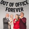 Black Glitter Out of Office Forever Banner, Officially Retired/Happy Retirement, Funny Retirement Party Decorations Supplies