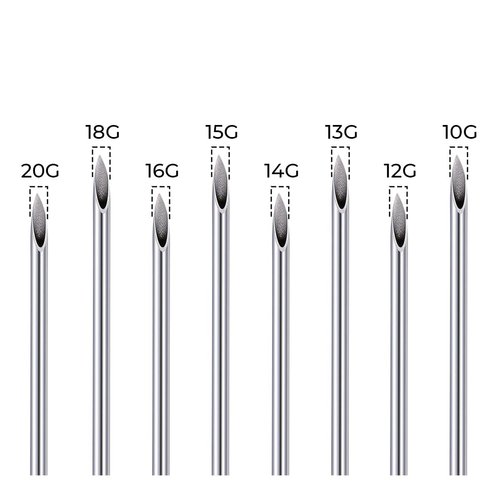 BodyJewelryOnline 10-Pack Piercing Needles Sealed and Sterlized - 9 Sizes to Choose From (15 Gauge)