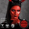 Red Face Paint Cream to Powder Makeup Foundation, Full-Coverage Face Painting for Kids & Adults, Professional Washable Smoothly Body Paint Concealer for Halloween Makeup Clown, Zombie, Vampire, Devil