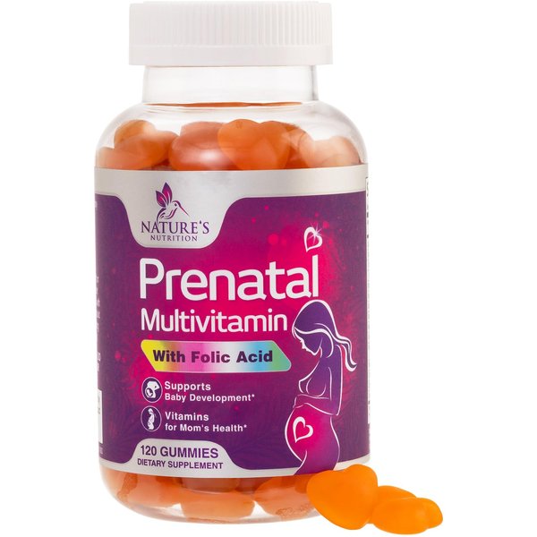 Prenatal Vitamins for Women with Folic Acid 1335mcg, Fetal Support Prenatal Multivitamin and Mineral Gummy, Vitamin A, C, D3, B12, B6 & Folate for Pregnant & Nursing Women - 120 Gummies, 60 Day Supply