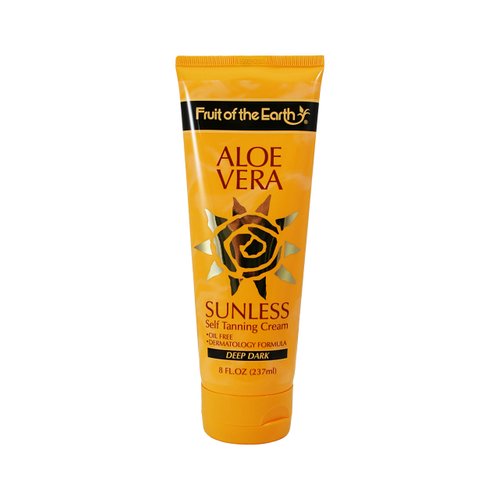 Aloe Vera Sunless Self Tanning Cream Deep Dark 8 oz