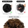 Qunlinta Messy Bun Hair Piece Hair Bun Thick Updo Scrunchies Hair Extensions Ponytail Hair Pieces for Women Girls Dark Brown Mix Light Auburn