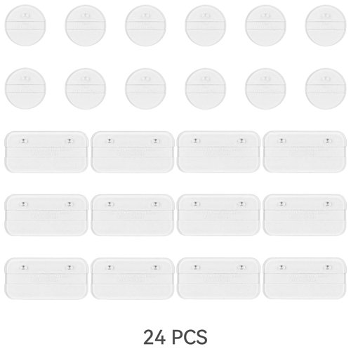 TITAWU 24Pcs 6 inch Action Figure Display Base with Peg, Toy Support Holder Display Stand, Compatible with Mavel Legends Series/Gi Jeo Classified Series/D C/Mo tu Figures, Clear Mix