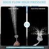 HOMEDEC Vintage Handheld Shower Head with 59inch Flexible Hose High-Pressure Antique Rain Showerhead Combo Replacement No Wand Holder, Round Telephone Shape, Chrome