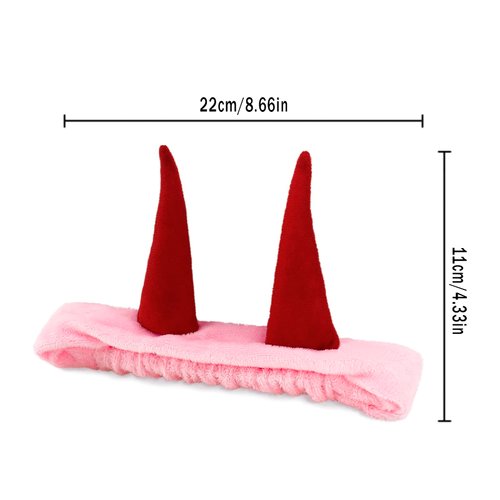 Premium Gift Anime Charactor Power Headband Makeup Devil Horns Soft Elastic Adjustable Hair Band Cosplay Props Halloween Hair Accessories With One Anime Keyring Multicolor