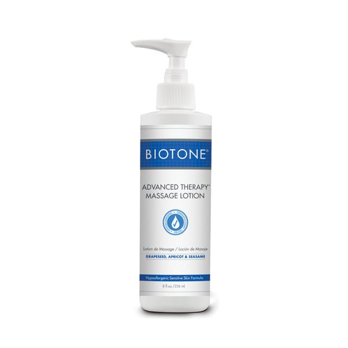 BIOTONE Advanced Therapy Massage Lotion, Hypoallergenic and Fragrance-Free, More Glide and Workability, Absorbs for a Non-Greasy Finish