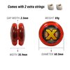 Yomega Power Brain XP yoyo - Professional yoyo with a Smart Switch which enables Players to Choose Between Auto-Return and Manual Styles of Play. + Extra 2 Strings & 3 Month Warranty (red)