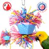Bonka Bird Toys 1058 Happy Birthday Bird Toy Parrot cage Craft Cockatiel Parakeet Budgie Conure Foam Card Accessories chew Shred Forage Aviary Supplies