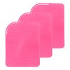 HARFINGTON 3pcs Silicone Iron Hair Curling Pads, Multipurpose Iron Hot Resistant Mat Hair Curling Plate for Hair Straightener, Hair Rollers and Hair Styling Tools, Red