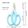 Jasni Garden Pruning Shears Scissors with Comfort Grip Handle, Premium Steel Professional Floral Scissors, Perfect for Arranging Flowers, Pruning, Trimming Plants, Gardening Tool (Blue)