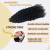 Loose Curly Tape in Human Hair Extensions 18Inch #1B Natural Black Tape in 100% Real Human HairExtensions Water Wave Double Sided Human Hair Tape ins Extensions for Black Women 20PCS 50G