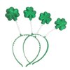 BinaryABC St Patrick's Day Headband,Shamrock Head Boppers Hats,St Patrick's Day Decorations,2Pcs