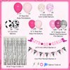 137Pcs Disco Cowgirl Party Decorations, Bachelorette Cowgirl Balloons Hot Pink Balloon Garland Arch Kit Let's Go Girls Banner Western 2000s 90s 80s Birthday Party Supplies
