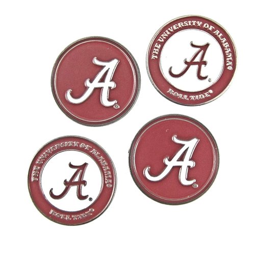University of Alabama Golf Ball Marker Set (4) (Double-Sided A)