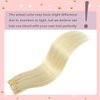Hair Extensions Clip in Bleach Blonde Hair Extensions Real Human Hair 18inch 110g 7pcs Double Weft 12A Natural Hair Straight Thick Hair Extensions