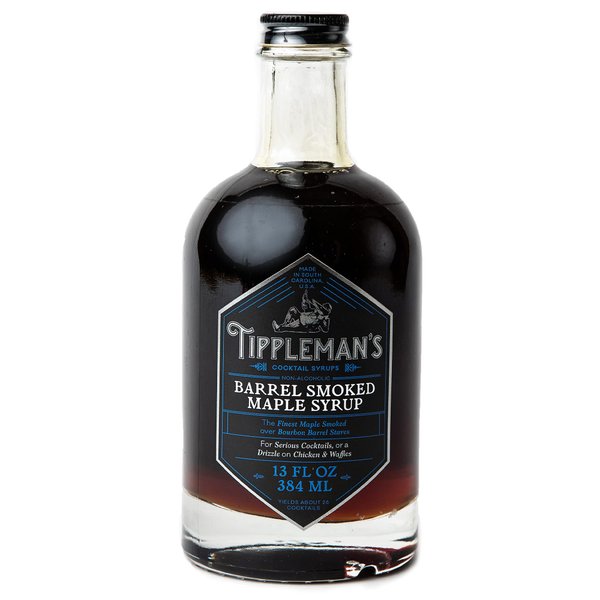 Tippleman's Barrel Smoked Maple Syrup - Non-Alcoholic Cocktail Mixer - Cocktail Syrup for Beverages, Old Fashioned Mix, Desserts, and Breakfast - All Natural Ingredients - Makes 26 Cocktails