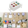 Montessori Busy Board Accessory for Toddlers,Led Light Switch Busy Board Parts Educational Early Education Child Toy DIY Accessory with Screw Interactive Sensory Toy for Toddlers Child Kids