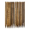 Solid Wood Barrette Stick, Lathe-turned Hardwood, Dark Brown Stain Finish, for Hair Barrettes