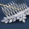 Foyte Bridal Hair Comb Crystal Wedding Hair Combs Silver Rhinestone Hair Accessories Bridesmaid Headpiece for Women and Brides (crystal 1)