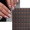 Stars Nail Art Stickers Nail Decals Black White Gold Silver Star Nail Design Sticker 3D Self-Adhesive Star Nail Charm Supplies for Women Girls Acrylic DIY Nail Decoration Accessories 6 Sheets
