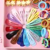 780 pcs Girls Hair Clip Hair Tie Set, Baby Little Girls Hair Accessories Set, Multicolor Lovely Girl Elastic Rope Hair Ties Ponytail Holder Hair Clips Hairband Set