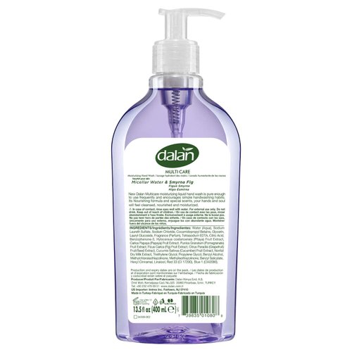Dalan Smyrna Fig Multicare Ultra Moisturizing Liquid Hand Soap for Normal and Dry Hands Fresh Clean and Soft Feeling (13.5 Fl Oz / 400 mL (Pack of 3))