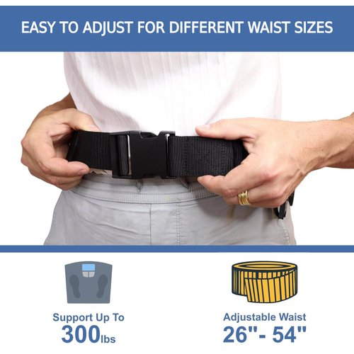 Gait Belt for Seniors - Transfer Gate Belts With Handles for Lifting Elderly & Patient Physical Therapy - Easy to Use Quick Release Gait Belt for Medical Nursing Use