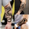 61 Sheets Halloween Temporary Tattoos for Men Women Adults, 12 Sheets Skeleton Death Skull Demon Devil Half Arm Sleeve Fake Tattoo Stickers, 49 Sheets Spider Web Bat Snake Vampire Scar Face Tattoos