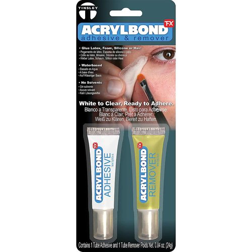 Acrylbond FX Water-Based Adhesive & Remover - Spirit Gum Replacement for Halloween, Special Effects, Prosthetics - Skin Safe, Solvent-Free, Non-Toxic, Easy Use