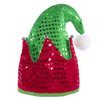WTTORDE Elf Hat Felt Elf Hat with Jingle Bells Santa Hats Hat Great Holiday Party Costume New Year Gift Ideas and Accessory Red/Green with Sequins
