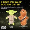 Star Wars for Pets 2piece Multipack Dog Toys, YODA and Chewbacca Bobo Style Dog Toys | Star Wars Plush Toys Fabric Plush Dog Toy, Squeaky Star Wars Plush Toys for All Dogs
