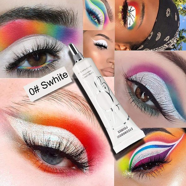 Eyeshadow Primer,Matte Eye Primer,Prevent Oily Lids Eye&Creasing Eye Primer,Long-lasting Waterproof&Smudgeproof Eyeshadow Primer Base,Eye Primer Eyeshadow Base for Any Shadow Makeup Setting(White)