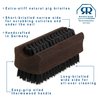 Redecker Natural Pig Bristle Nail Brush with Oiled Thermowood Handle, 3-3/4-Inches, Light