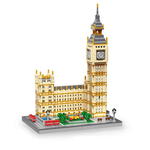 alltogetho London Big Ben Famous Architecture Micro Mini Building Blocks Crafted Replica, Leisure and Entertainment Toys Adult Construction Bricks Decoration
