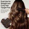 Round Boar Bristle Hair Brush with Wooden Handle Ideal for Styling Medium to Long Hair Thick, Fine, Curly, Or Straight Hair, Enhances Volume and Shine