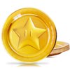 HOMEZZO 16 Coin Shaped Plates Set for Video Game Party Decorations