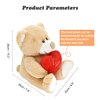 I Love You! 10'' Teddy Bear with Red Heart, Soft Plush Bear Doll Stuffed Animal Toys Valentines Day Decor Gifts for Her/Girlfriend Lover Mom Kids (Light Brown)