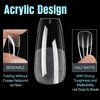 TOMICCA Medium Coffin Nail Tips, 240Pcs Half Matte Soft Gel Nail Tips, 12 Sizes Acrylic False Nail Tips, Nail Extension Tips for Beginner and Professional Home Diy