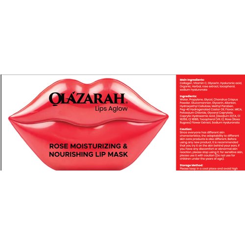 Rose 20 sheets/Pack Natural Moisturizing & Hydrating Plumper Lips Treatment Sleeping Mask Patch, 2 oz