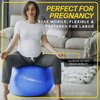 URBNFit Exercise Ball - Yoga Ball for Workout, Pilates, Pregnancy, Stability - Swiss Balance Ball w/Pump - Fitness Ball Chair for Office, Home Gym, Labor- White, 18 in