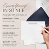 Curio Press Personalized Stationery Note Cards with Envelopes, Custom Note Cards, Personalized Thank You Cards with Envelopes, Personalized Cards Handmade Note Cards & Greeting Cards - Simplicity Flat